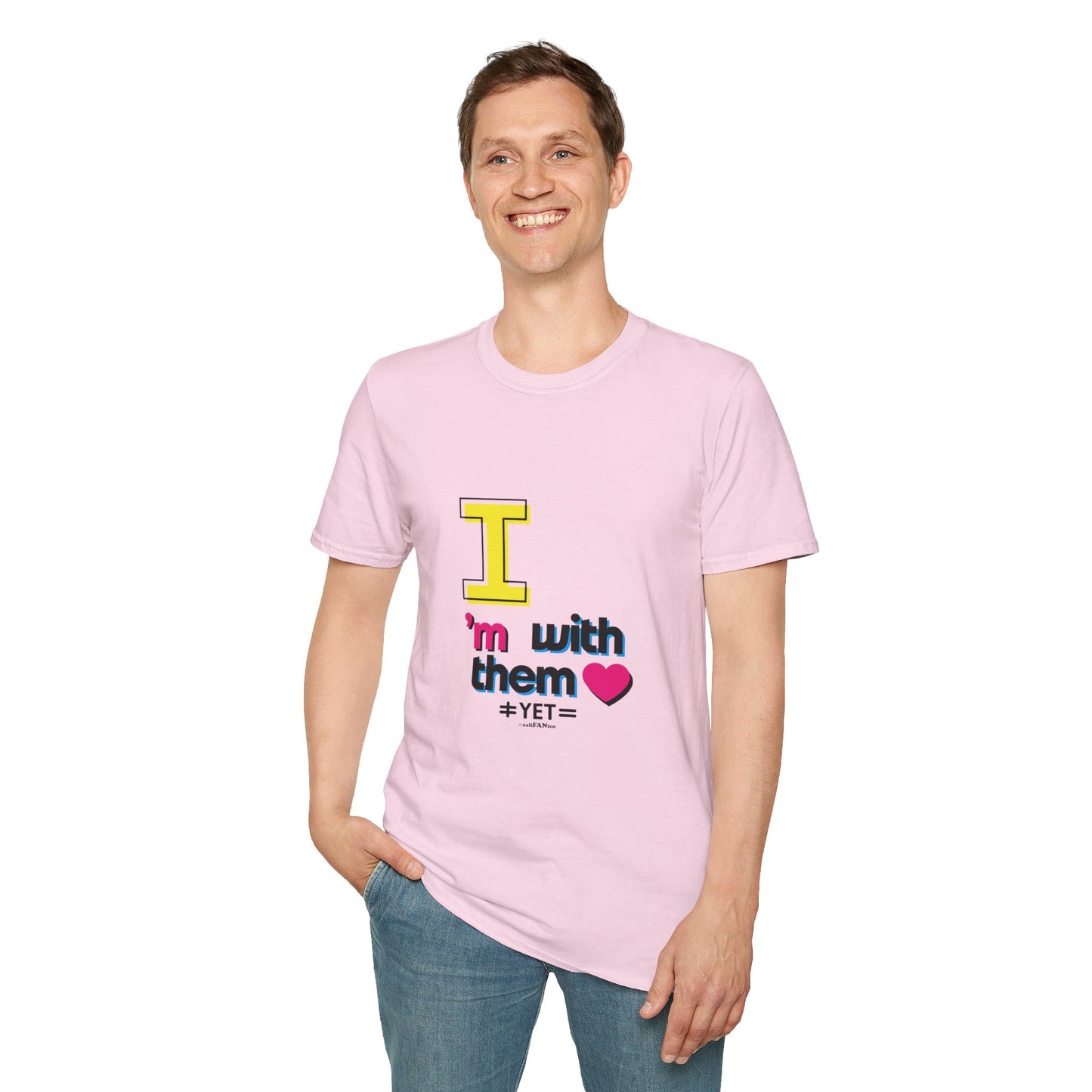 I’m With Them LGBTQ Pride Unisex Softstyle T-Shirt | Casual Wear, Gift for Friends, Pride Events Shirt, Graphic Tee, Inclusive Fashion