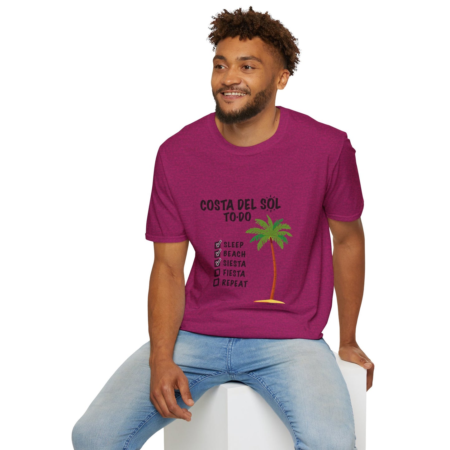 Beach Vibes Shirt, Beach Lovers T-Shirt, Vacation Tee, Summer Wear, Gift for Beach Lovers. Costa del Sol To-Do T-Shirt, Unisex T-Shirt, Soft Style T-Shirt