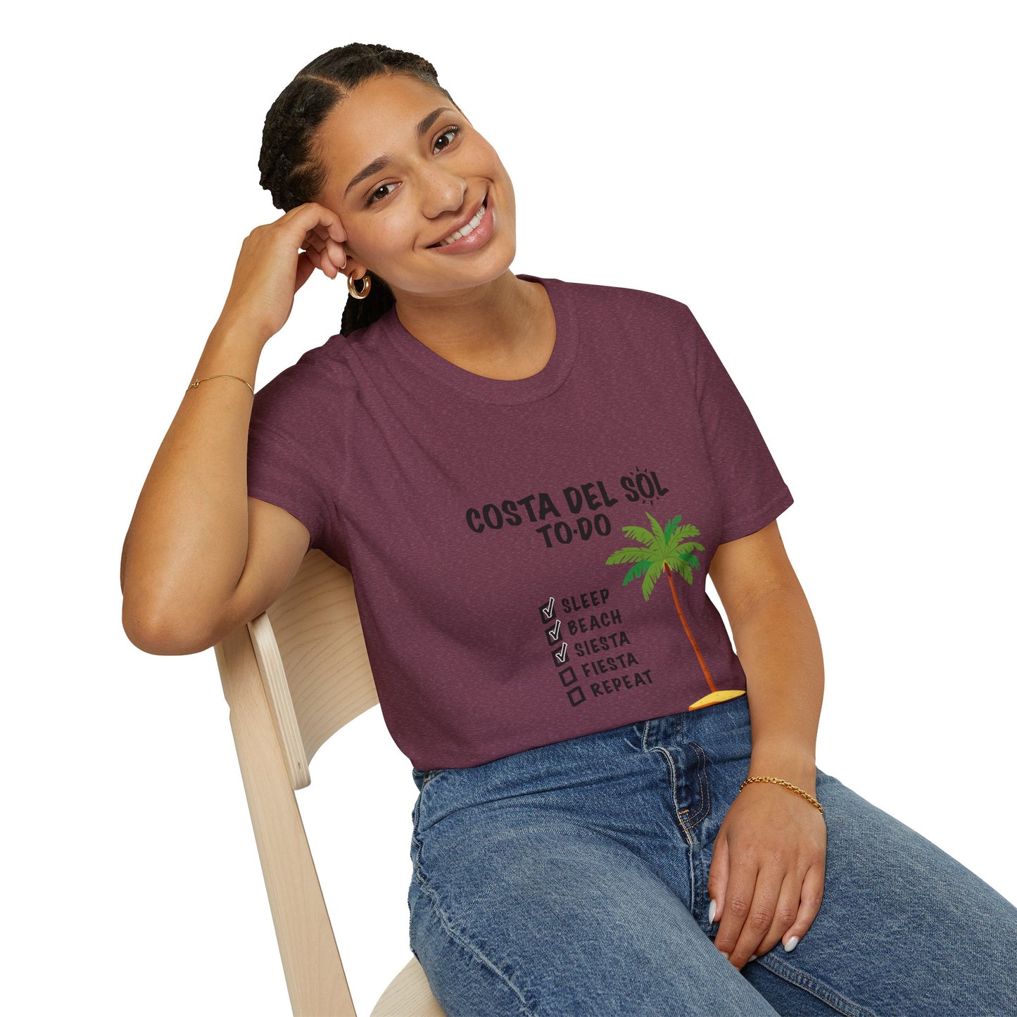 Beach Vibes Shirt, Beach Lovers T-Shirt, Vacation Tee, Summer Wear, Gift for Beach Lovers. Costa del Sol To-Do T-Shirt, Unisex T-Shirt, Soft Style T-Shirt