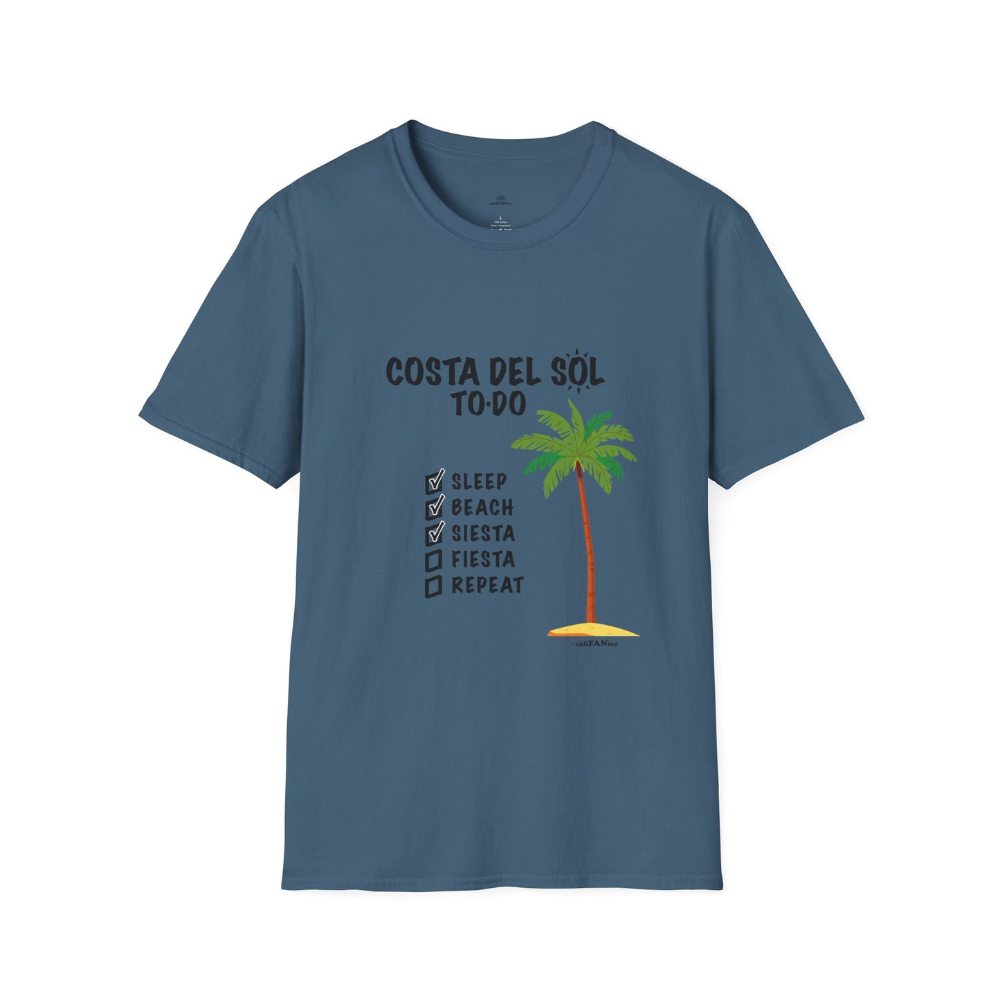 Beach Vibes Shirt, Beach Lovers T-Shirt, Vacation Tee, Summer Wear, Gift for Beach Lovers. Costa del Sol To-Do T-Shirt, Unisex T-Shirt, Soft Style T-Shirt