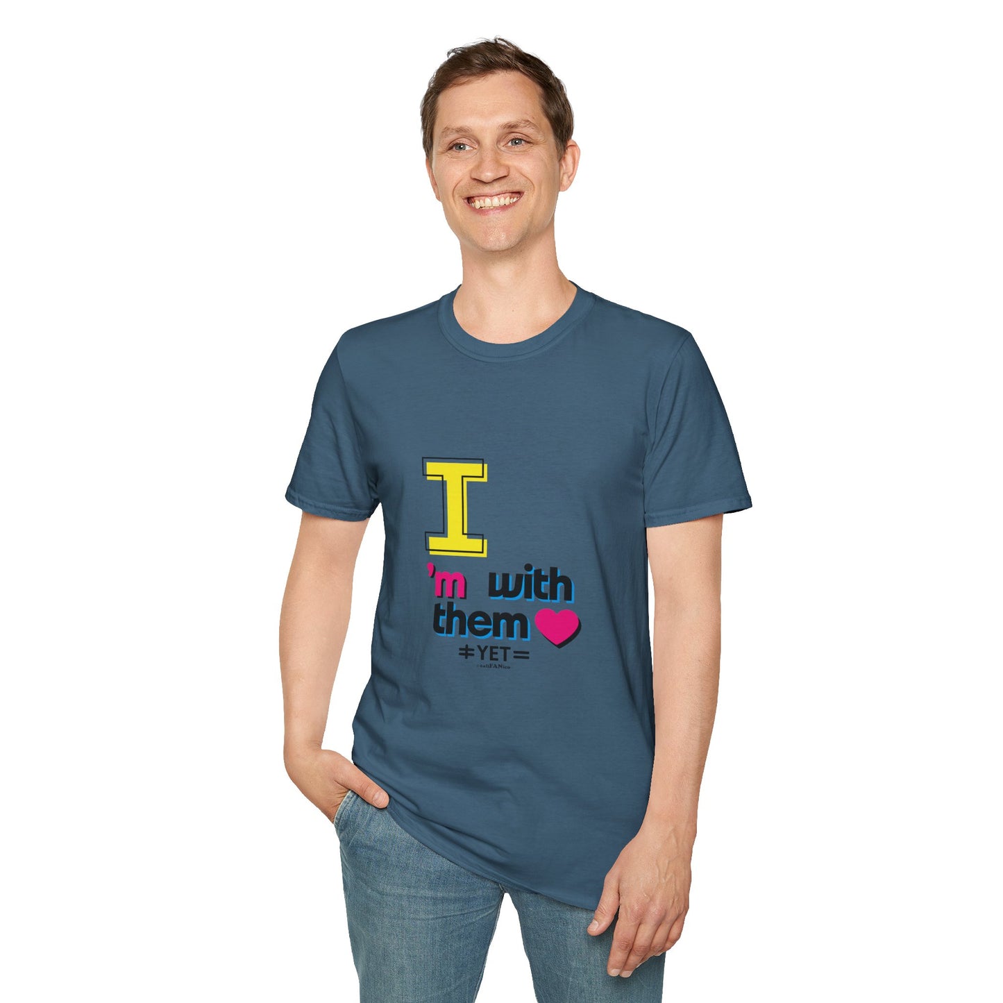 I’m With Them LGBTQ Pride Unisex Softstyle T-Shirt | Casual Wear, Gift for Friends, Pride Events Shirt, Graphic Tee, Inclusive Fashion