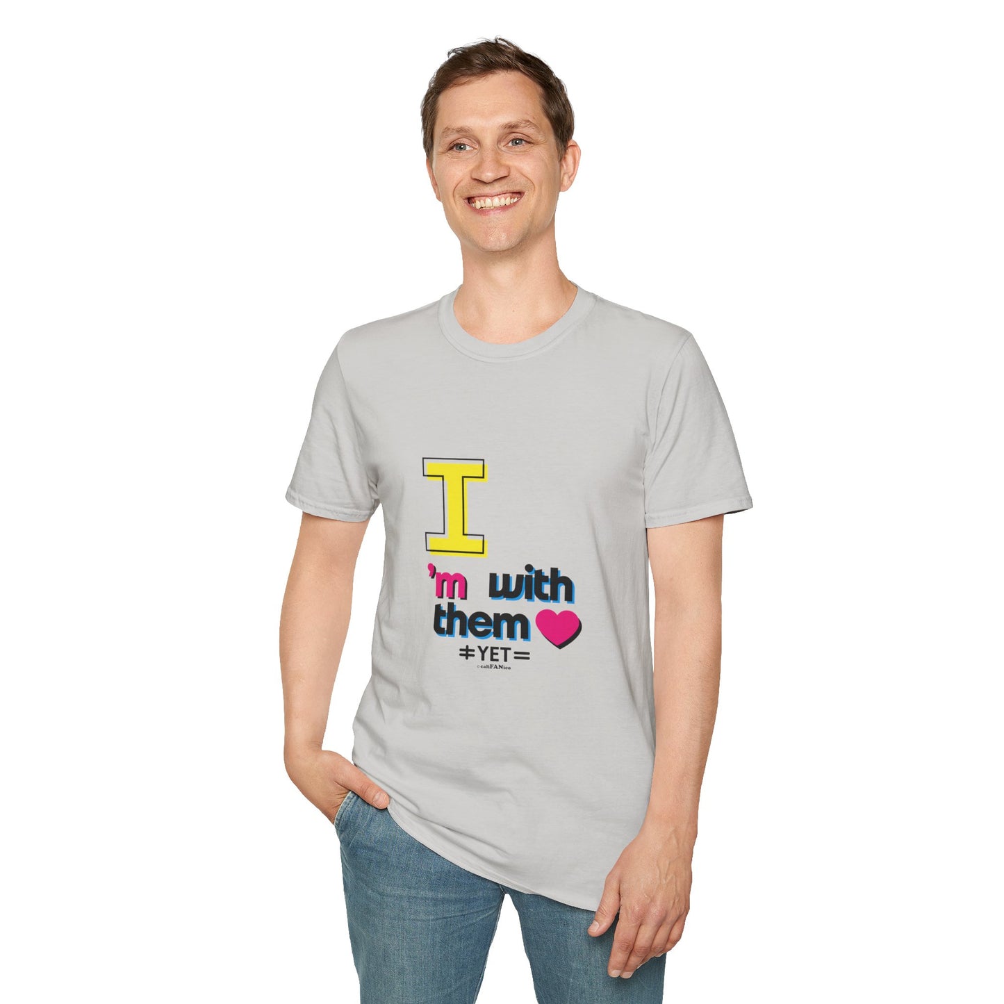 I’m With Them LGBTQ Pride Unisex Softstyle T-Shirt | Casual Wear, Gift for Friends, Pride Events Shirt, Graphic Tee, Inclusive Fashion