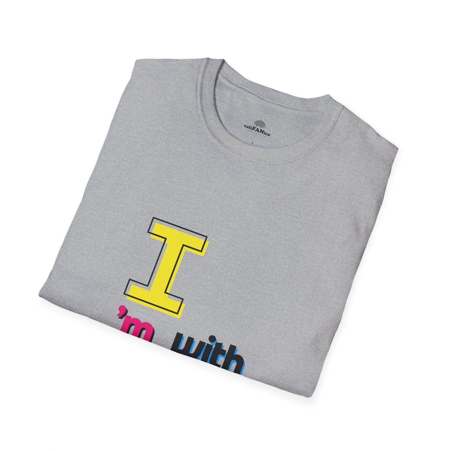 I’m With Them LGBTQ Pride Unisex Softstyle T-Shirt | Casual Wear, Gift for Friends, Pride Events Shirt, Graphic Tee, Inclusive Fashion