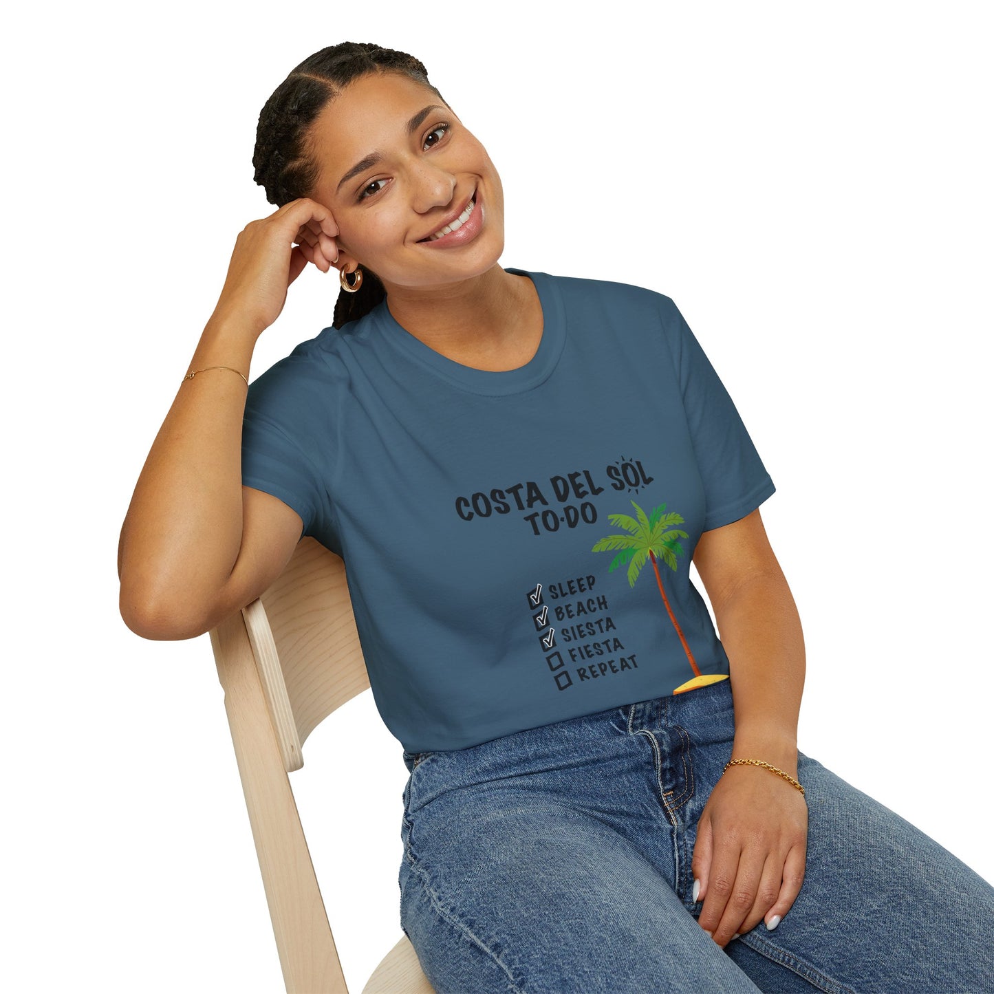 Beach Vibes Shirt, Beach Lovers T-Shirt, Vacation Tee, Summer Wear, Gift for Beach Lovers. Costa del Sol To-Do T-Shirt, Unisex T-Shirt, Soft Style T-Shirt