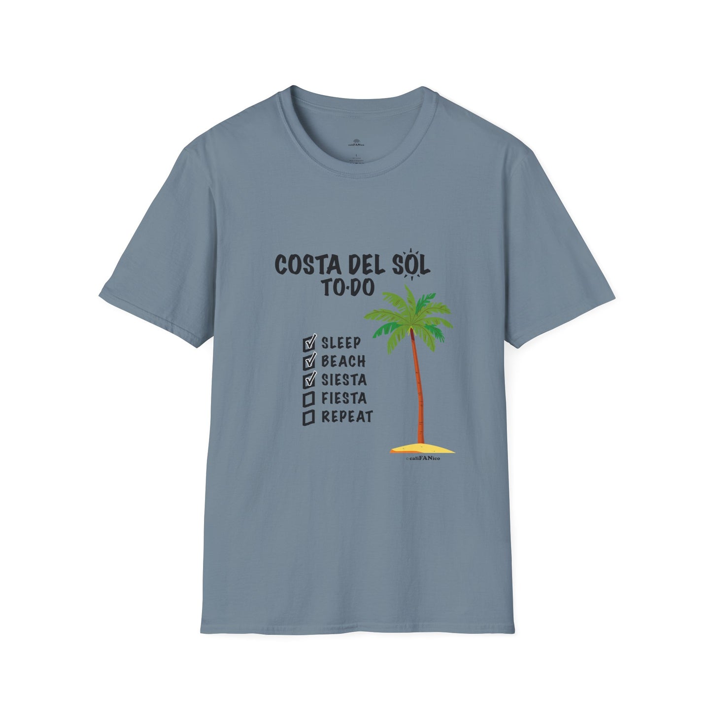 Beach Vibes Shirt, Beach Lovers T-Shirt, Vacation Tee, Summer Wear, Gift for Beach Lovers. Costa del Sol To-Do T-Shirt, Unisex T-Shirt, Soft Style T-Shirt