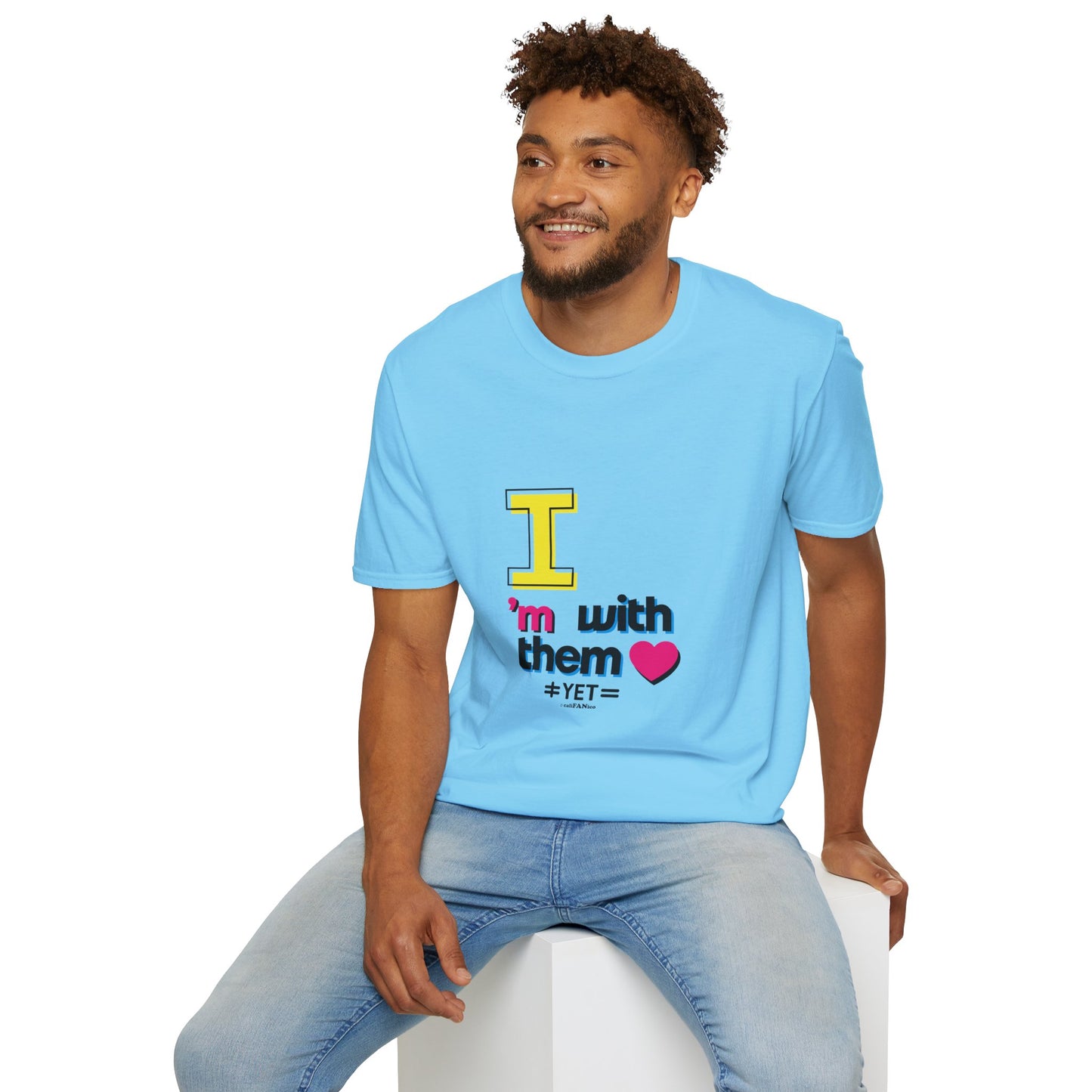 I’m With Them LGBTQ Pride Unisex Softstyle T-Shirt | Casual Wear, Gift for Friends, Pride Events Shirt, Graphic Tee, Inclusive Fashion