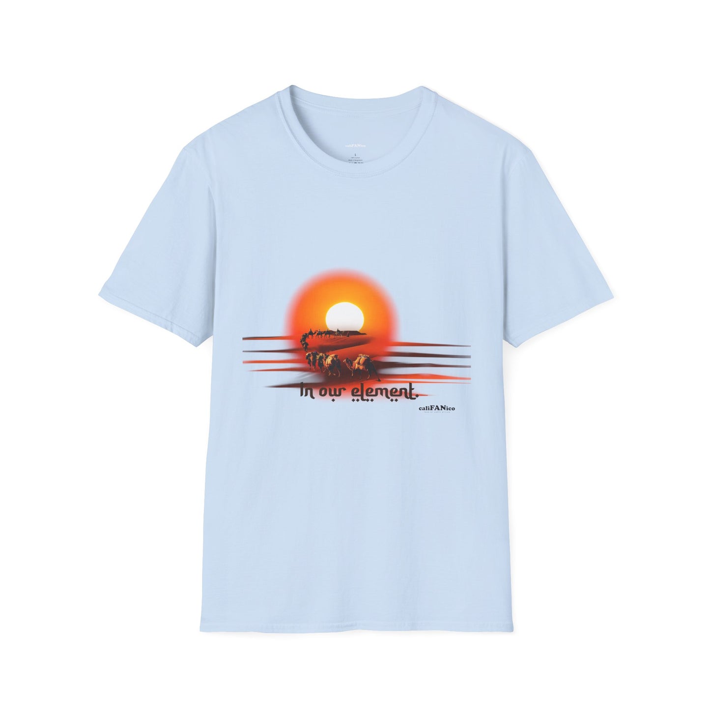 Adventure Traveler T-Shirt - Desert Caravan Vibrant Sun Colors