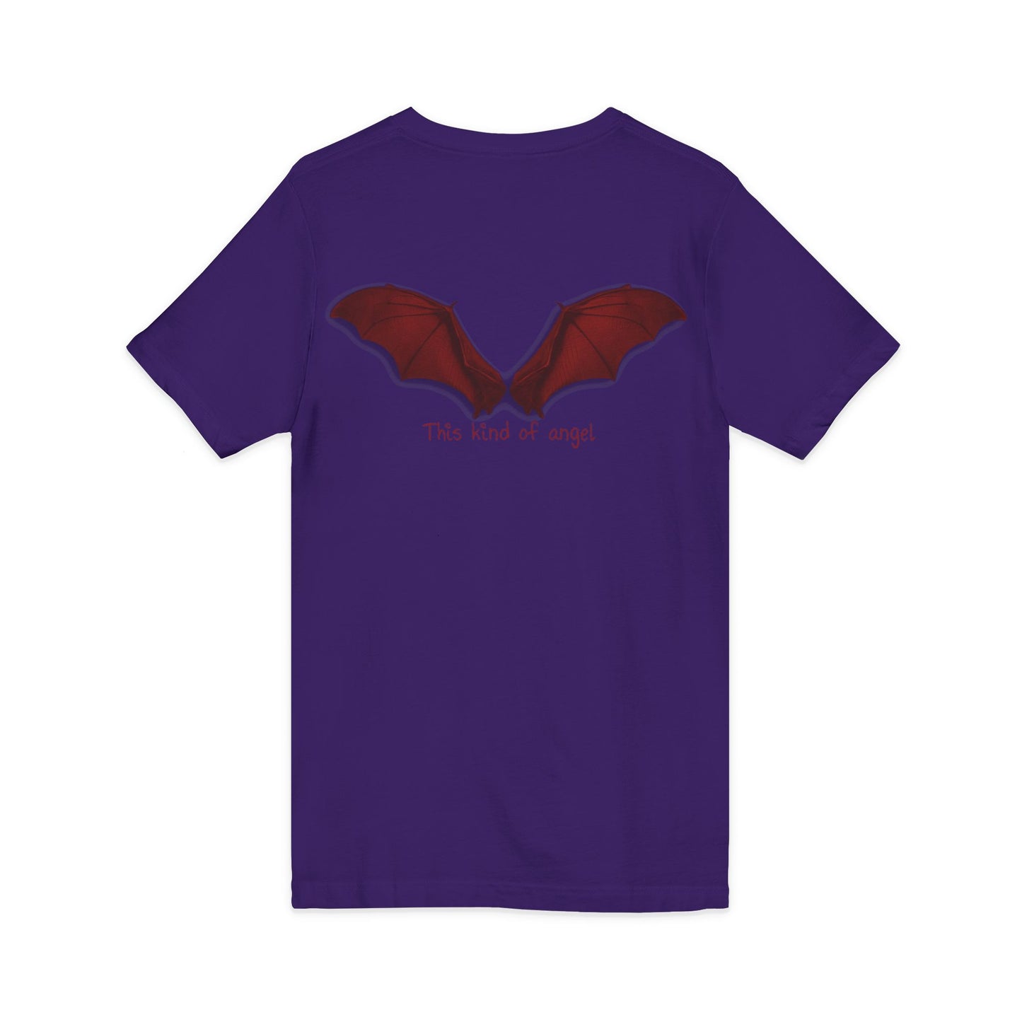 Unisex V-Neck Bat Tee - Spooky Bat Design T-Shirt - Perfect for Halloween, Autumn, Unique Graphic Tee