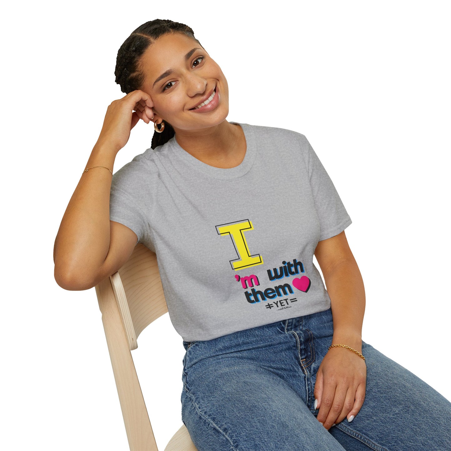 I’m With Them LGBTQ Pride Unisex Softstyle T-Shirt | Casual Wear, Gift for Friends, Pride Events Shirt, Graphic Tee, Inclusive Fashion