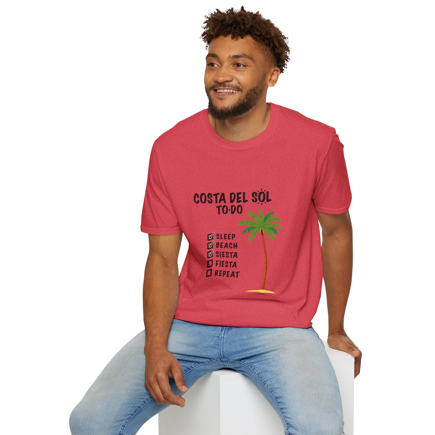 Beach Vibes Shirt, Beach Lovers T-Shirt, Vacation Tee, Summer Wear, Gift for Beach Lovers. Costa del Sol To-Do T-Shirt, Unisex T-Shirt, Soft Style T-Shirt