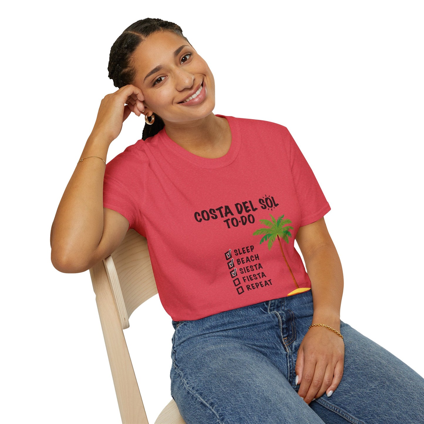 Beach Vibes Shirt, Beach Lovers T-Shirt, Vacation Tee, Summer Wear, Gift for Beach Lovers. Costa del Sol To-Do T-Shirt, Unisex T-Shirt, Soft Style T-Shirt
