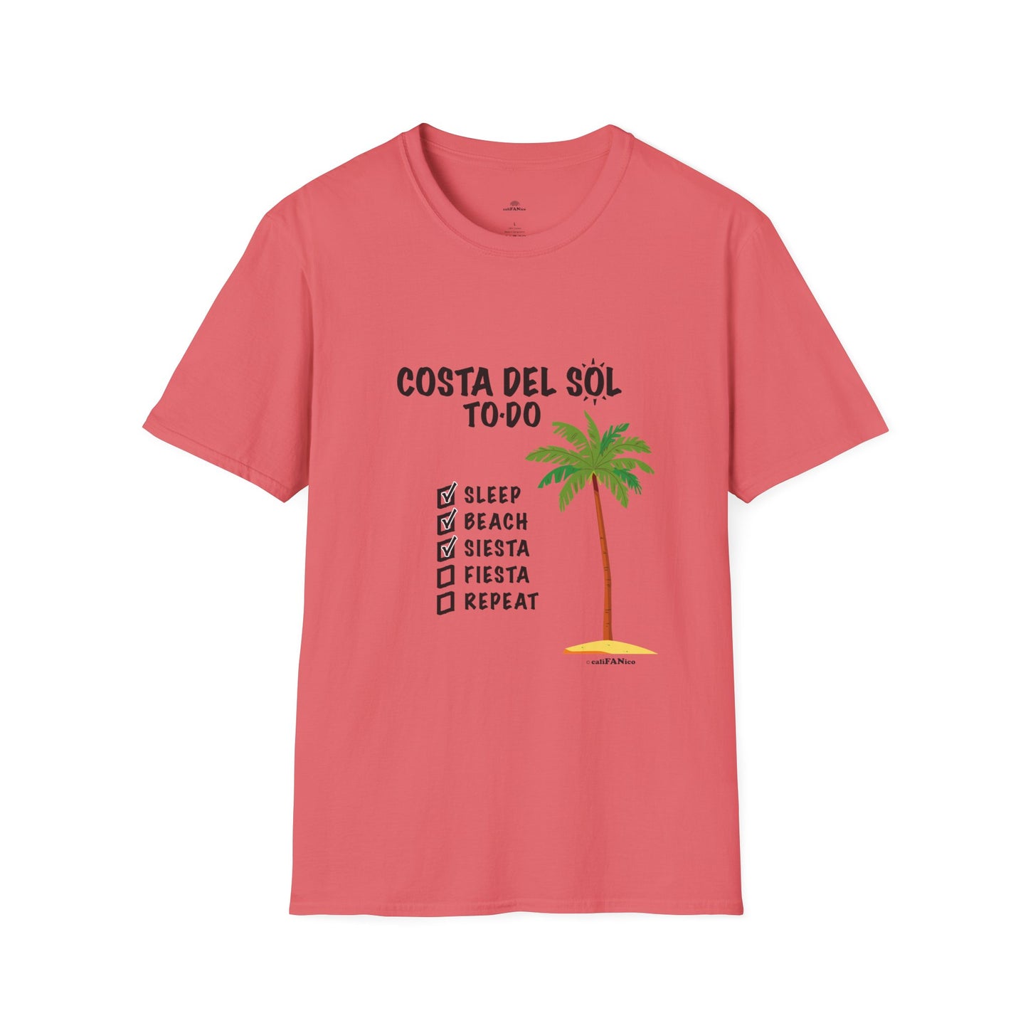 Beach Vibes Shirt, Beach Lovers T-Shirt, Vacation Tee, Summer Wear, Gift for Beach Lovers. Costa del Sol To-Do T-Shirt, Unisex T-Shirt, Soft Style T-Shirt