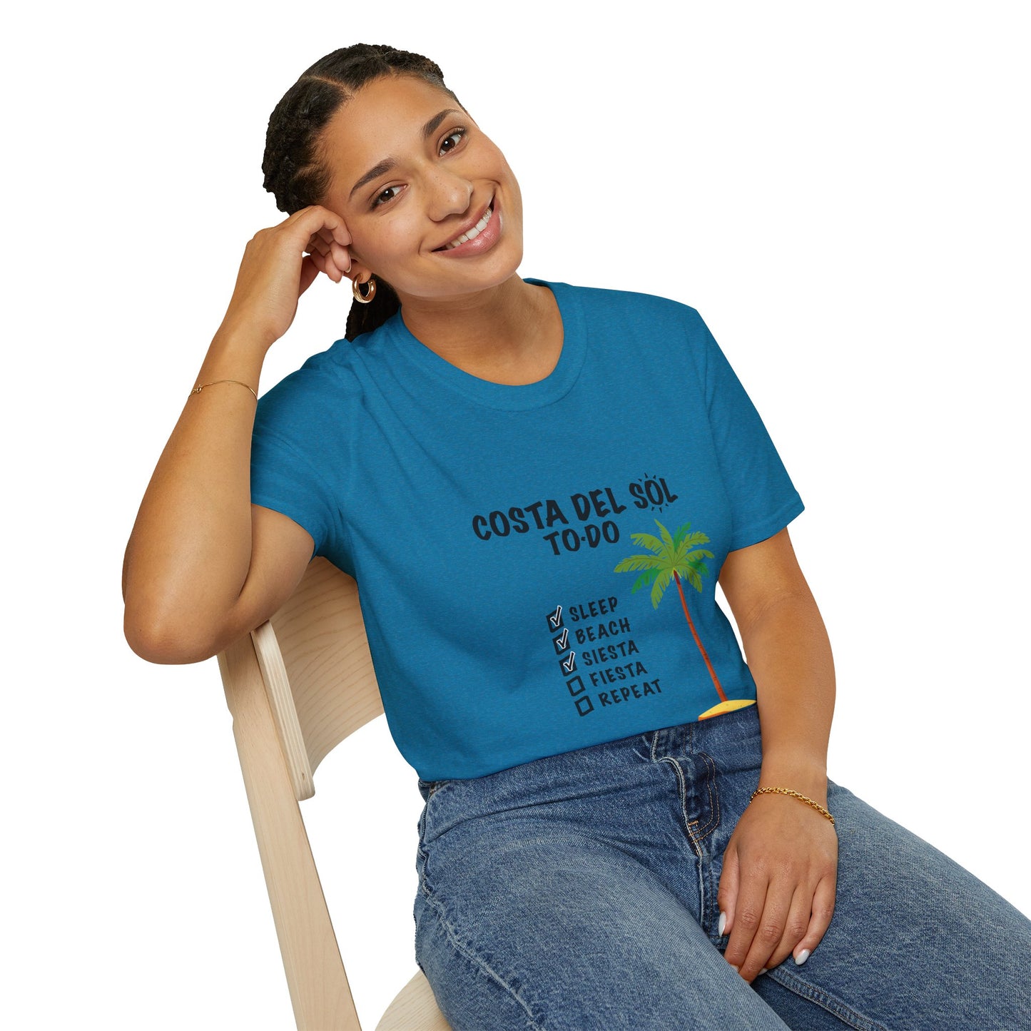 Beach Vibes Shirt, Beach Lovers T-Shirt, Vacation Tee, Summer Wear, Gift for Beach Lovers. Costa del Sol To-Do T-Shirt, Unisex T-Shirt, Soft Style T-Shirt