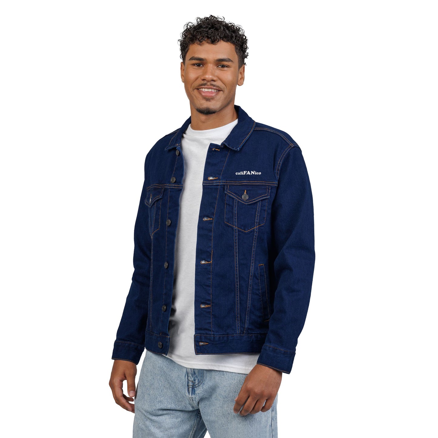 A+ Embroidered Unisex Denim Jacket | Tarifa Surf Theme, Casual Outerwear, Surfer Wardrobe Essential