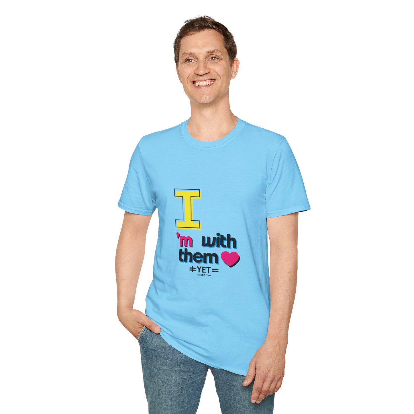 I’m With Them LGBTQ Pride Unisex Softstyle T-Shirt | Casual Wear, Gift for Friends, Pride Events Shirt, Graphic Tee, Inclusive Fashion