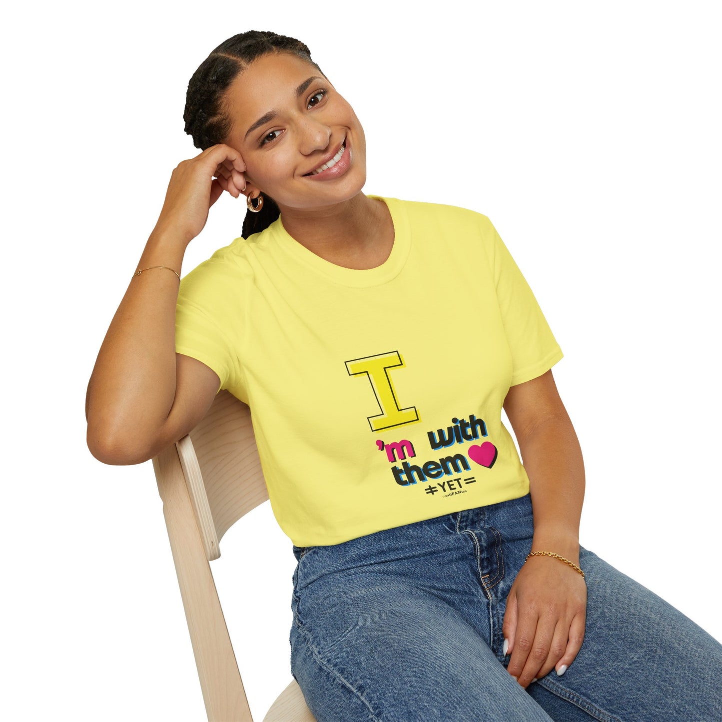 I’m With Them LGBTQ Pride Unisex Softstyle T-Shirt | Casual Wear, Gift for Friends, Pride Events Shirt, Graphic Tee, Inclusive Fashion