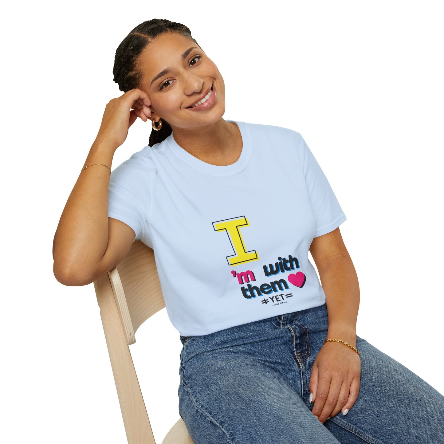 I’m With Them LGBTQ Pride Unisex Softstyle T-Shirt | Casual Wear, Gift for Friends, Pride Events Shirt, Graphic Tee, Inclusive Fashion