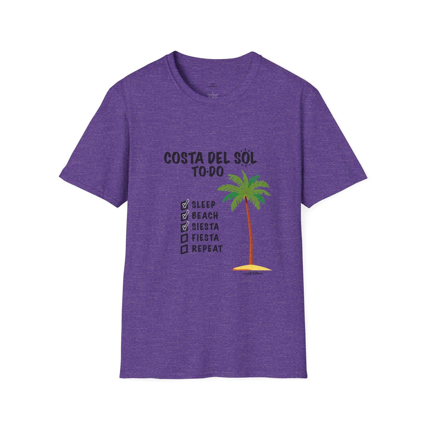 Beach Vibes Shirt, Beach Lovers T-Shirt, Vacation Tee, Summer Wear, Gift for Beach Lovers. Costa del Sol To-Do T-Shirt, Unisex T-Shirt, Soft Style T-Shirt