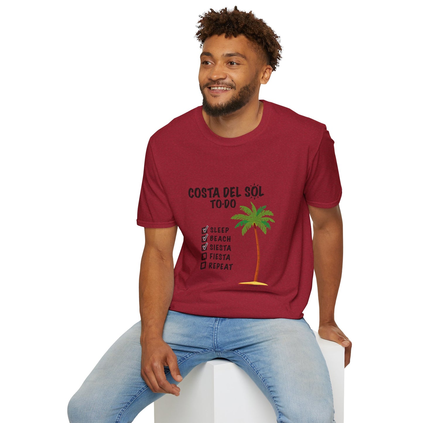 Beach Vibes Shirt, Beach Lovers T-Shirt, Vacation Tee, Summer Wear, Gift for Beach Lovers. Costa del Sol To-Do T-Shirt, Unisex T-Shirt, Soft Style T-Shirt