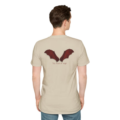 Spooky Bat Design T-Shirt - Perfect for Halloween, Autumn, Unique Graphic Tee