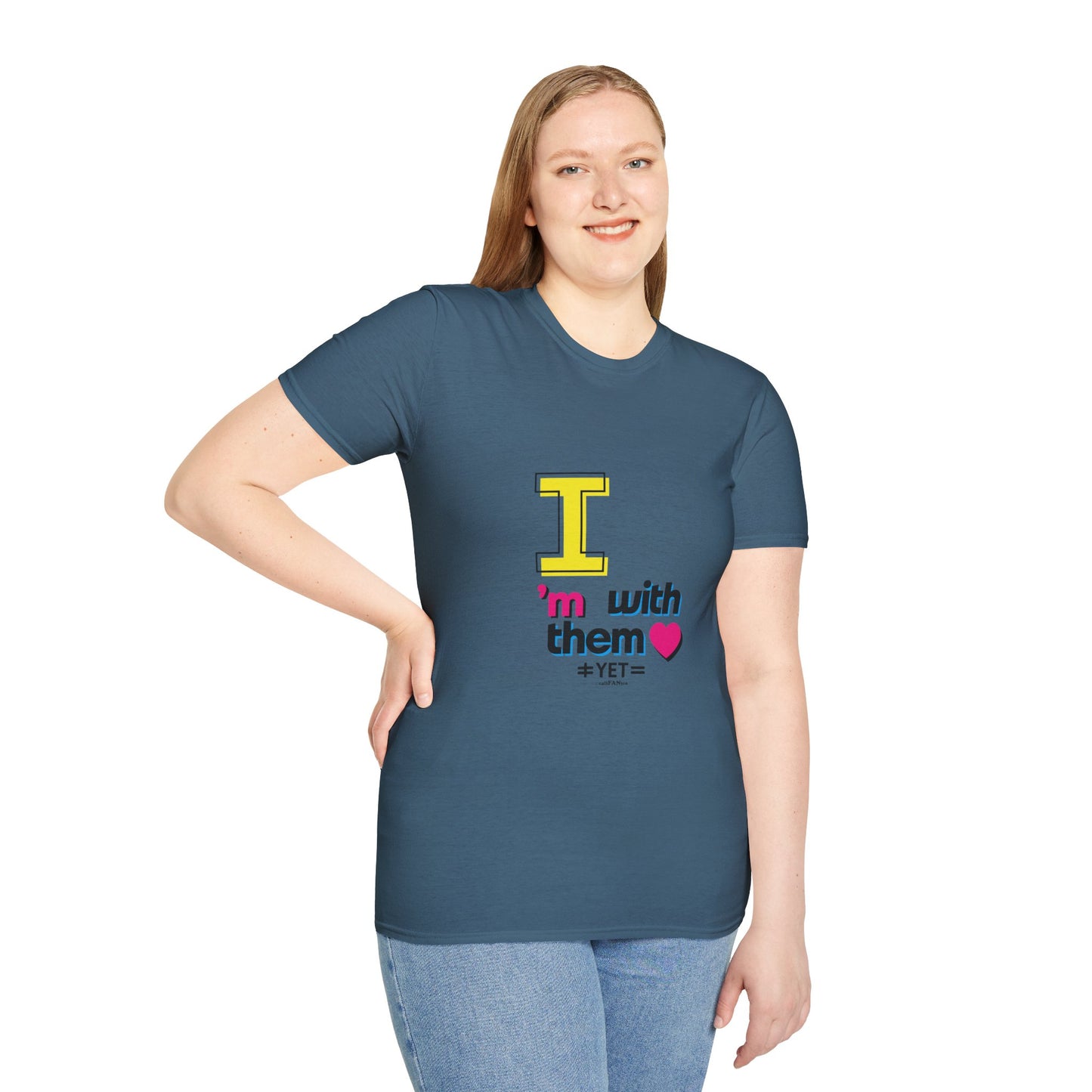 I’m With Them LGBTQ Pride Unisex Softstyle T-Shirt | Casual Wear, Gift for Friends, Pride Events Shirt, Graphic Tee, Inclusive Fashion
