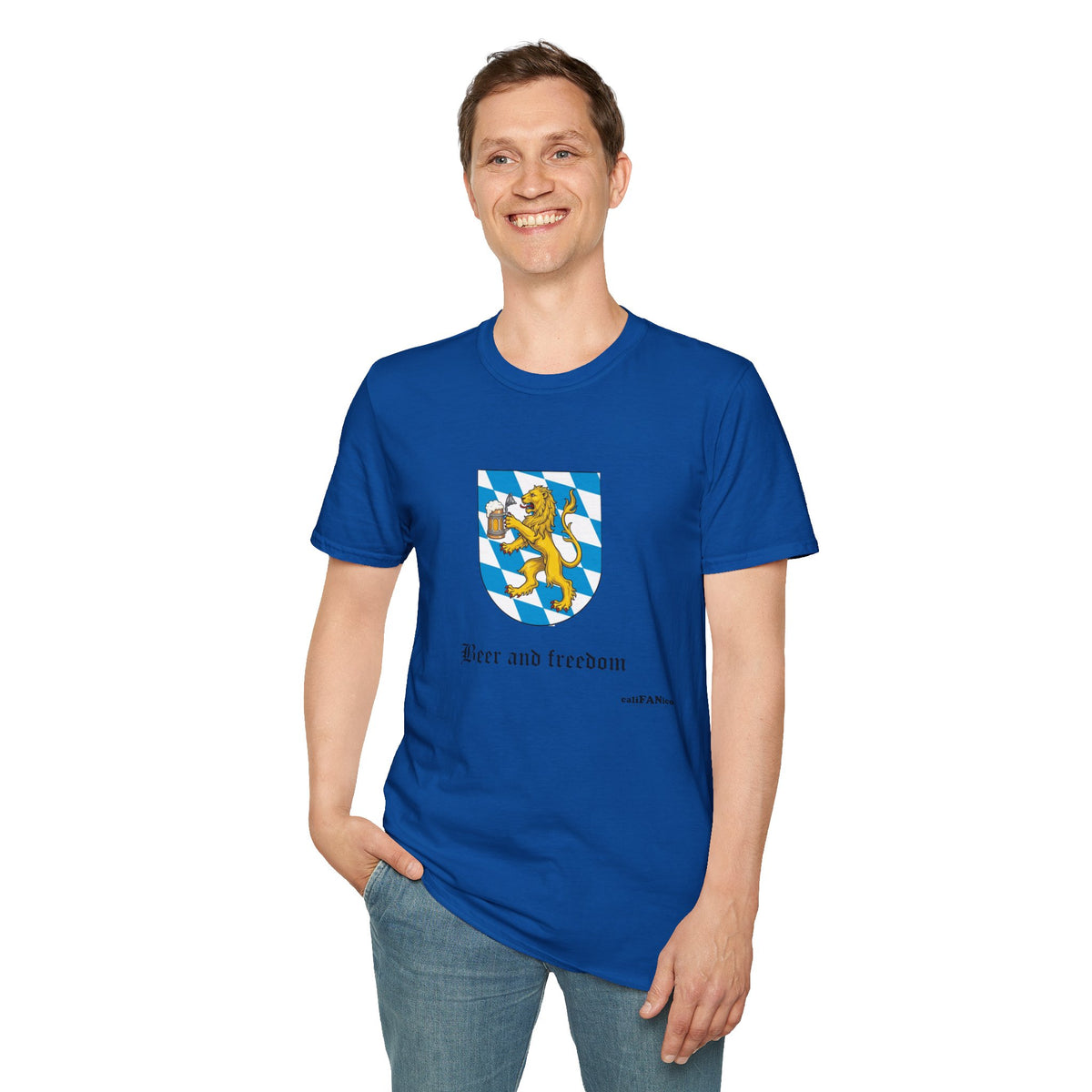Beer and Freedom T‑Shirt — Bavarian Lion Oktoberfest Tee