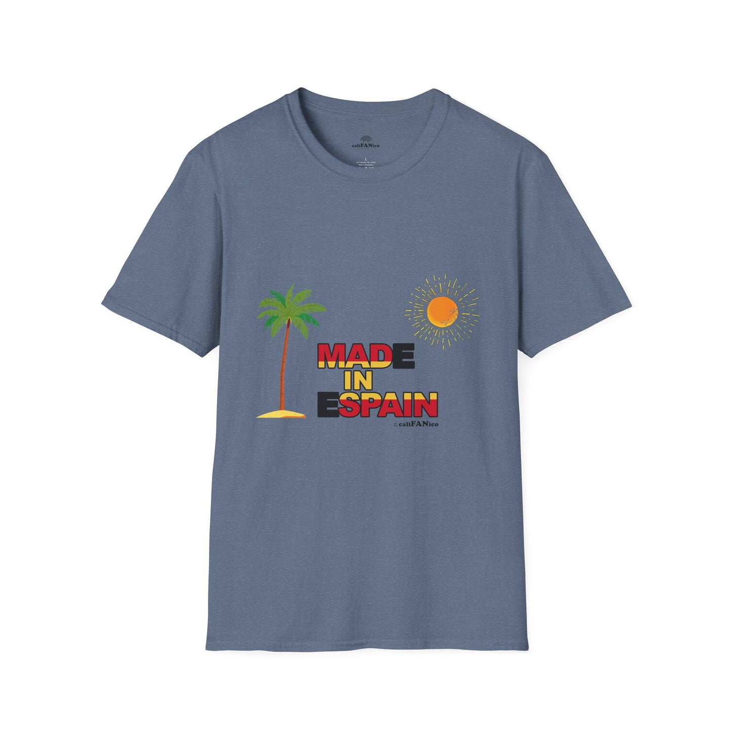 Funny Mad in Spain Made in Espain T-Shirt Unisex Softstyle Humor Shirt, Cute Gift, Unisex Top, Casual Wear, Laugh T Shirt