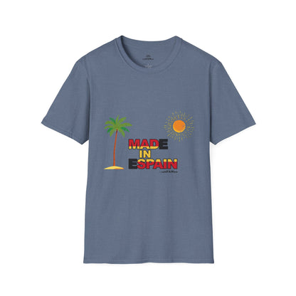 Funny Mad in Spain Made in Espain T-Shirt Unisex Softstyle Humor Shirt, Cute Gift, Unisex Top, Casual Wear, Laugh T Shirt