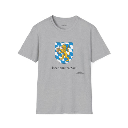Beer and Freedom T‑Shirt — Bavarian Lion Oktoberfest Tee