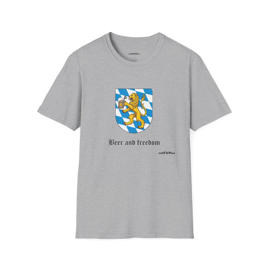 Beer and Freedom T‑Shirt — Bavarian Lion Oktoberfest Tee