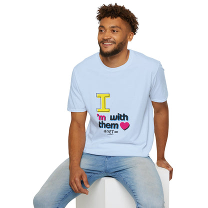I’m With Them LGBTQ Pride Unisex Softstyle T-Shirt | Casual Wear, Gift for Friends, Pride Events Shirt, Graphic Tee, Inclusive Fashion