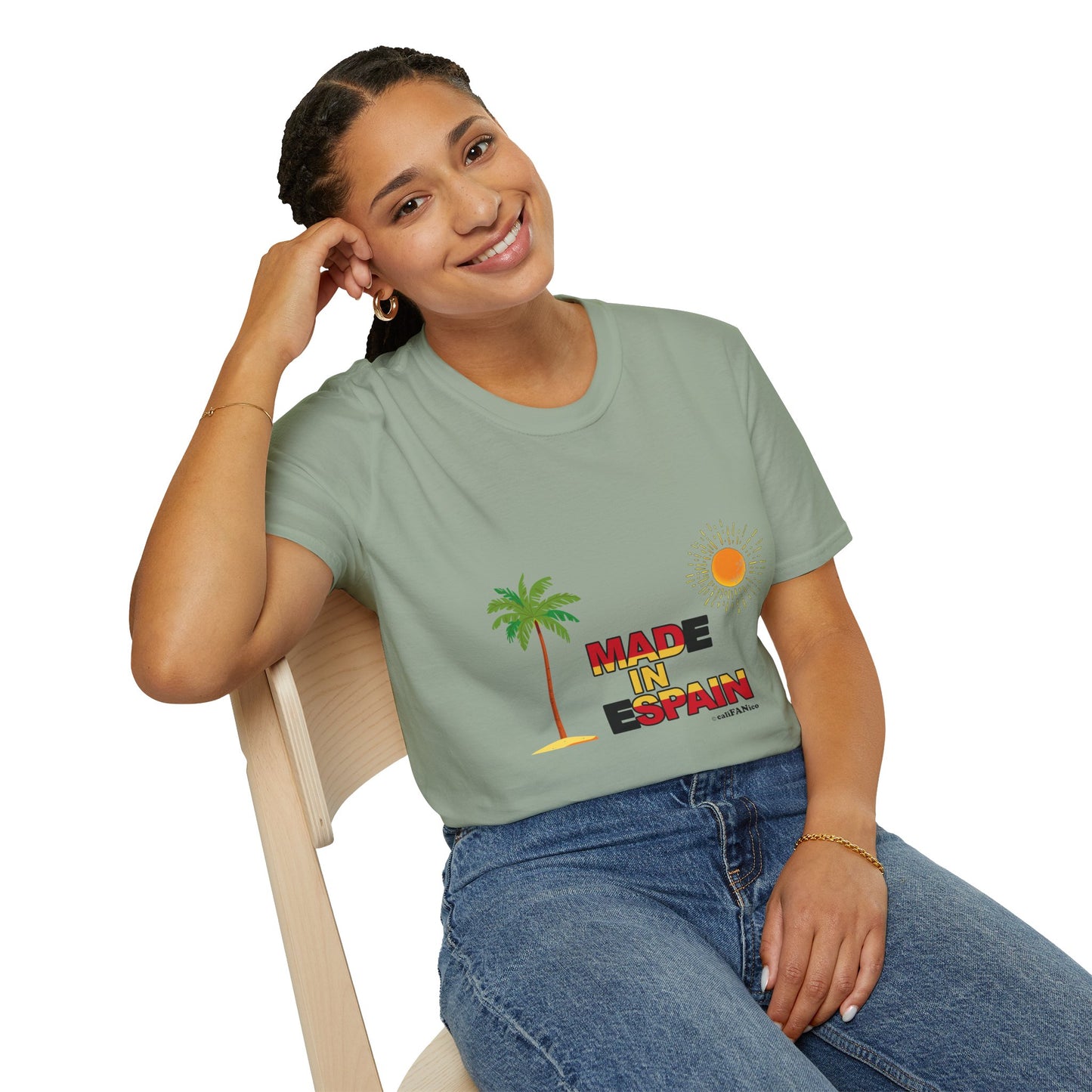 Funny Mad in Spain Made in Espain T-Shirt Unisex Softstyle Humor Shirt, Cute Gift, Unisex Top, Casual Wear, Laugh T Shirt