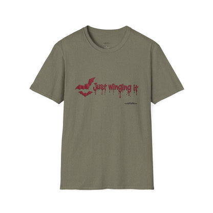 Spooky Bat Design T-Shirt - Perfect for Halloween, Autumn, Unique Graphic Tee