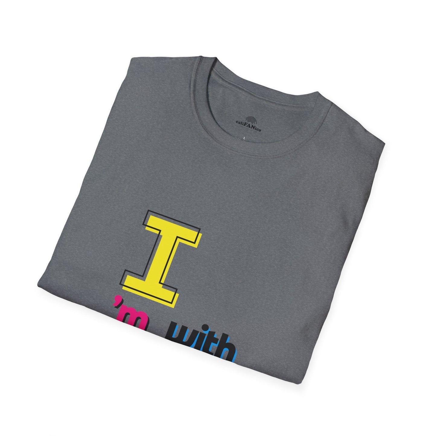 I’m With Them LGBTQ Pride Unisex Softstyle T-Shirt | Casual Wear, Gift for Friends, Pride Events Shirt, Graphic Tee, Inclusive Fashion