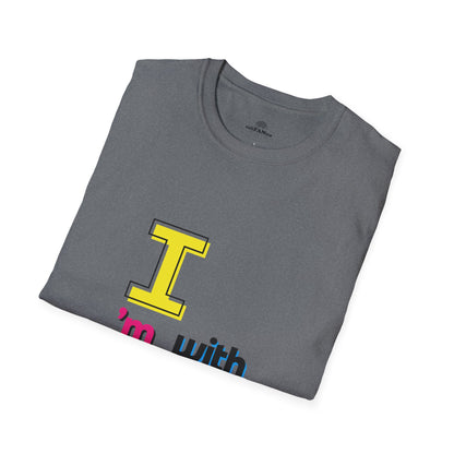 I’m With Them LGBTQ Pride Unisex Softstyle T-Shirt | Casual Wear, Gift for Friends, Pride Events Shirt, Graphic Tee, Inclusive Fashion