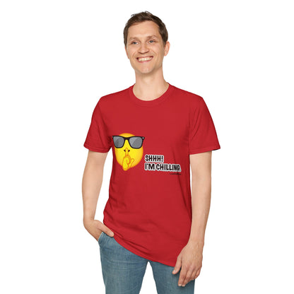 Chill Vibes Unisex T-Shirt, Shhh! I'm Chilling T-Shirt, Funny T-Shirt, Relaxed Wear, Casual Shirt, Gift for Friends, Summer T-Shirt, Beach T-Shirt