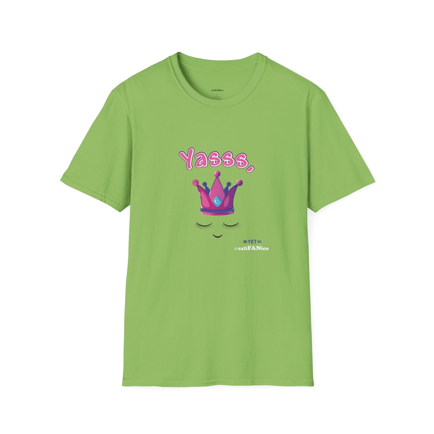 Yasss, Queen! Softstyle T-Shirt, Trendy Graphic Tee, Pride Apparel, Casual Wear, Gift for Them, Fun Festival T