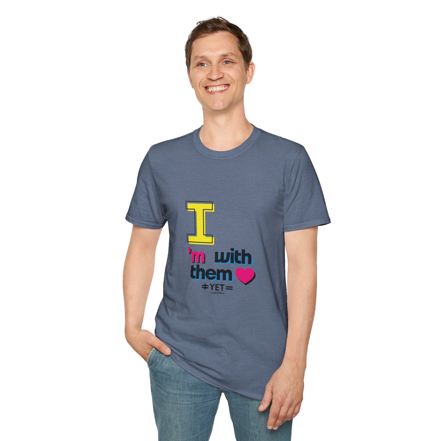 I’m With Them LGBTQ Pride Unisex Softstyle T-Shirt | Casual Wear, Gift for Friends, Pride Events Shirt, Graphic Tee, Inclusive Fashion