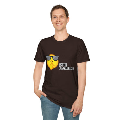Chill Vibes Unisex T-Shirt, Shhh! I'm Chilling T-Shirt, Funny T-Shirt, Relaxed Wear, Casual Shirt, Gift for Friends, Summer T-Shirt, Beach T-Shirt