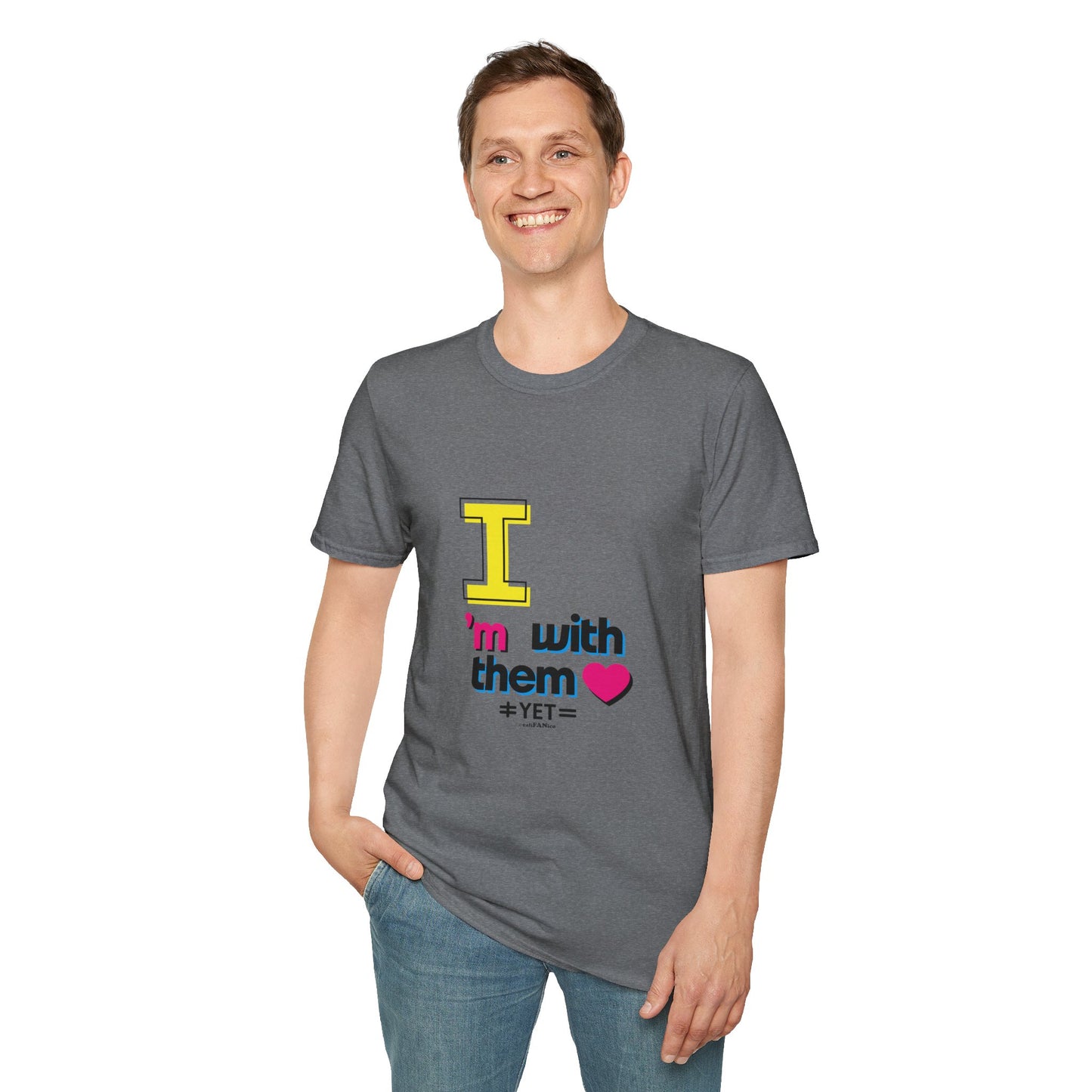 I’m With Them LGBTQ Pride Unisex Softstyle T-Shirt | Casual Wear, Gift for Friends, Pride Events Shirt, Graphic Tee, Inclusive Fashion