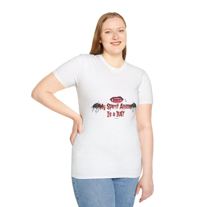 Spirit Animal T-Shirt, Bat Spirit Animal T-Shirt, Soft Style Tee, Halloween Tee, Funny T-Shirt, Quirky Graphic Shirt, Bat Design, Vampire Design