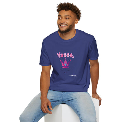 Yasss, Queen! Softstyle T-Shirt, Trendy Graphic Tee, Pride Apparel, Casual Wear, Gift for Them, Fun Festival T