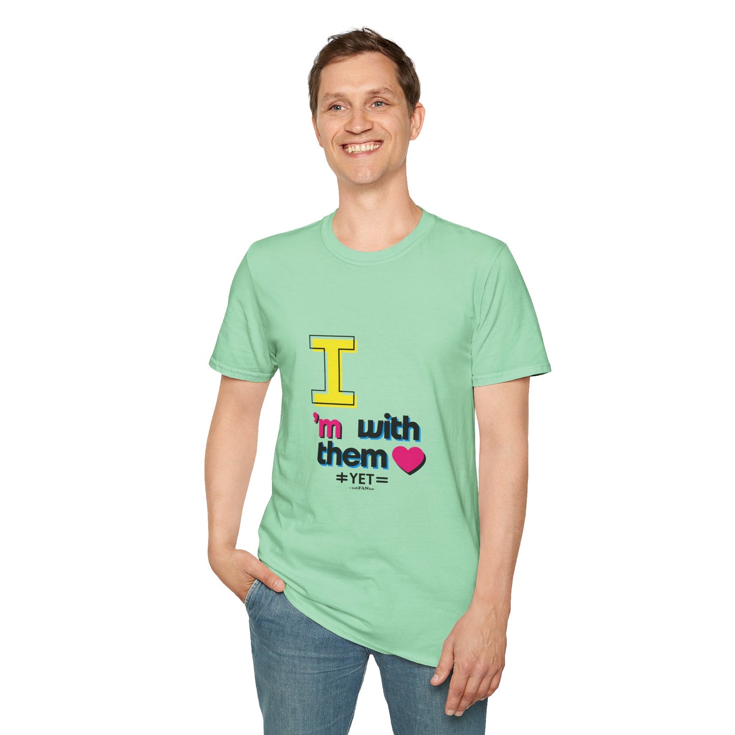 I’m With Them LGBTQ Pride Unisex Softstyle T-Shirt | Casual Wear, Gift for Friends, Pride Events Shirt, Graphic Tee, Inclusive Fashion