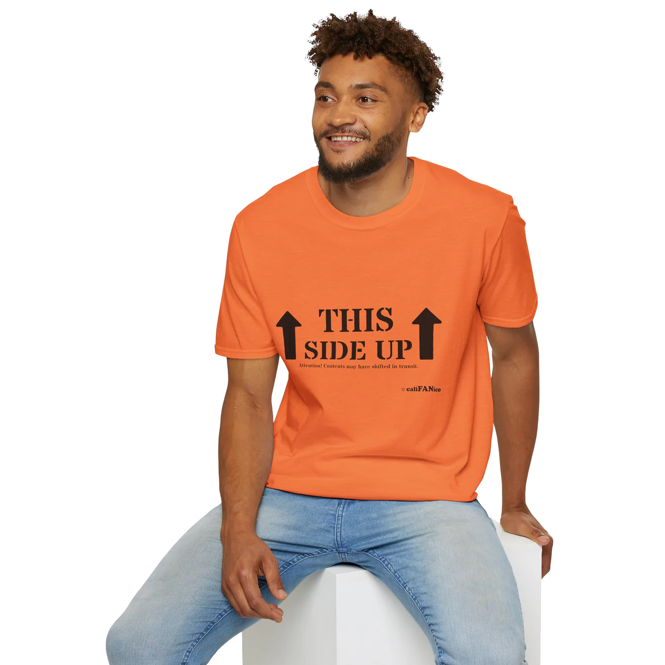 Funny 'THIS SIDE UP' t-shirt - Perfect Gift for Fun Occasions, Casual Wear, Gifting, Unisex Clothing, Vibrant Colors