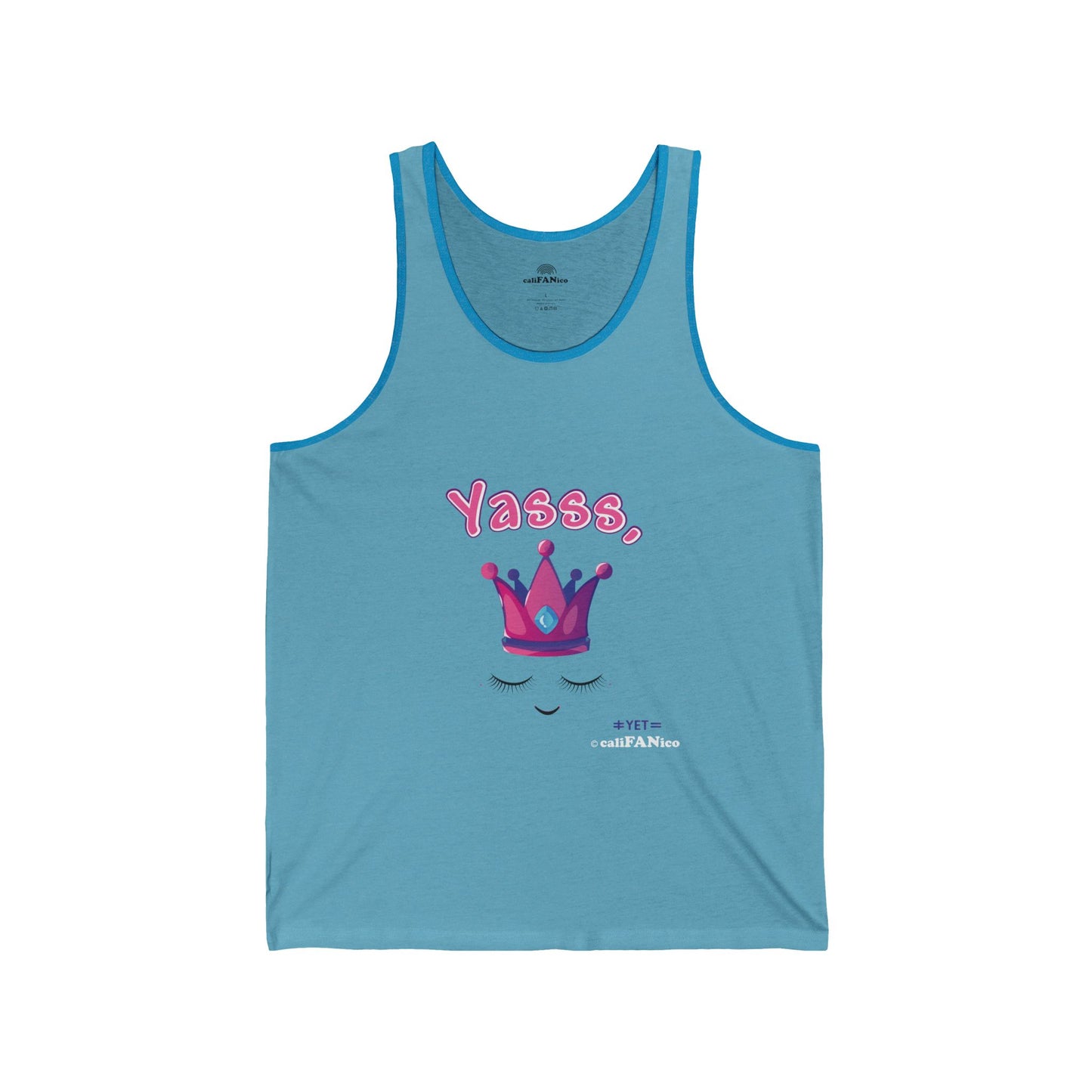 Yasss, Queen! Unisex Jersey Tank Top - Trendy Summer Activewear, Pride Apparel, Gift for Friends, Comfortable Party and Festival Top