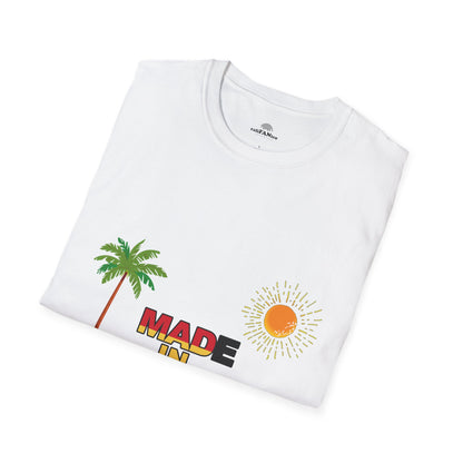 Funny Mad in Spain Made in Espain T-Shirt Unisex Softstyle Humor Shirt, Cute Gift, Unisex Top, Casual Wear, Laugh T Shirt