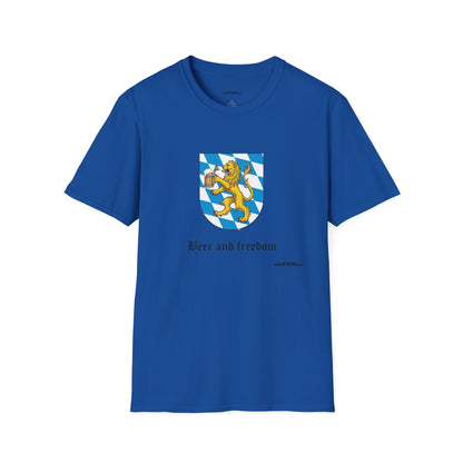 Beer and Freedom T‑Shirt — Bavarian Lion Oktoberfest Tee