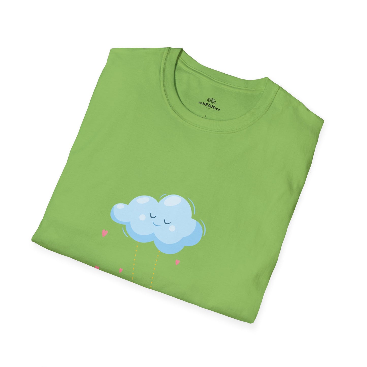 Whimsical Cloud Graphic Tee for Girls 6-12 (XS-S-M), Soft Cotton Shirt, Casual Everyday Wear, Ideal for Gifting, Fun and Playful Design