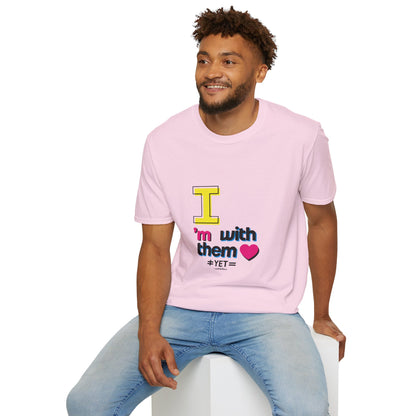 I’m With Them LGBTQ Pride Unisex Softstyle T-Shirt | Casual Wear, Gift for Friends, Pride Events Shirt, Graphic Tee, Inclusive Fashion