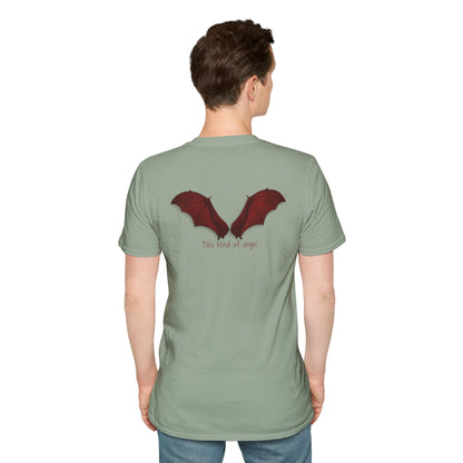 Spooky Bat Design T-Shirt - Perfect for Halloween, Autumn, Unique Graphic Tee